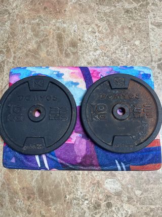 2 Discos Pesas 10Kg Domyos 28mm