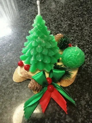 Decoração Natalícia Árvore e Bola Verde