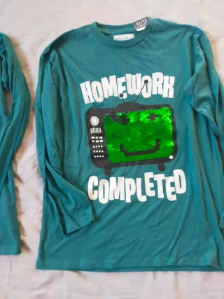 2 Camisetas Verdes Talla 11-12 Años