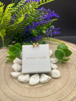 Pendientes bebé bolitas oro 18kt