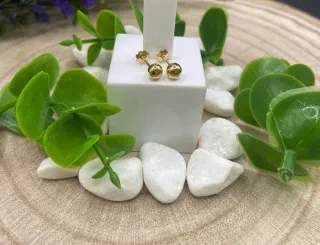 Pendientes bebé bolitas oro 18kt