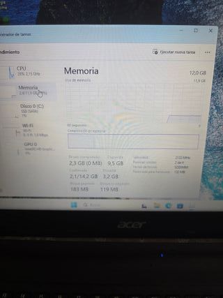 Ordenador portátil Acer i5 SÉPTIMA GENERACIÓN 12RA