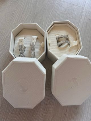 Anillo y pendientes Swarovski a juego -plata