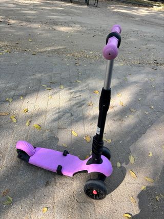 Patín 3 ruedas niña rosa como nuevo