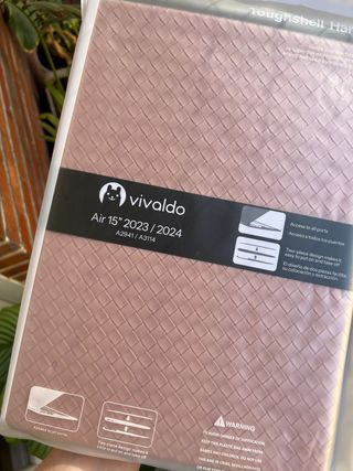 Funda Carcasa MacBook Air Cuero Sintético Rosa 