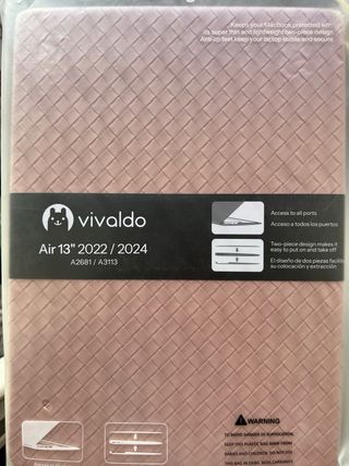 Funda Carcasa MacBook Air Cuero Sintético Rosa 