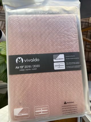 Funda Carcasa MacBook Air Cuero Sintético Rosa 