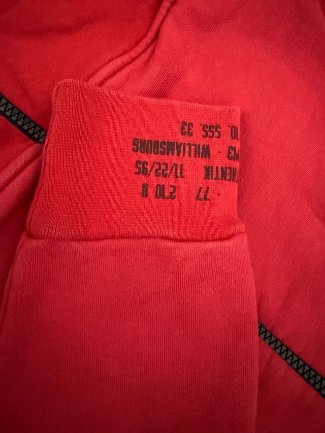 Felpa WOLM ragazzo con cappuccio rossa