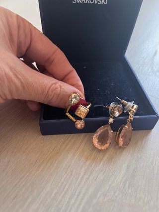 Conjunto Swarovski Anillo y Pendientes