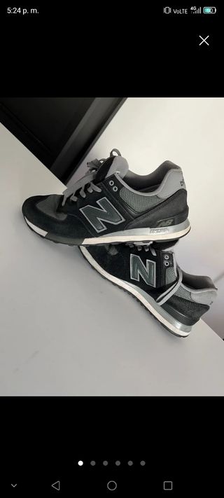 Tenis New Balance Hombre Negro/Gris