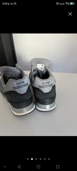 Tenis New Balance Hombre Negro/Gris