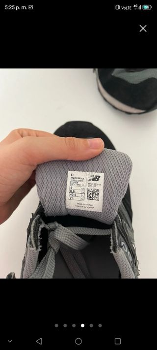 Tenis New Balance Hombre Negro/Gris