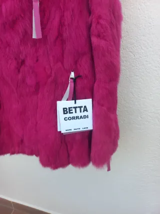 Chaqueta Betta Corradi Piel Rosa Fucsia