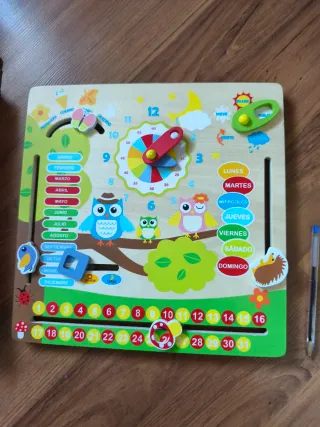 Calendario Educativo Madera Infantil