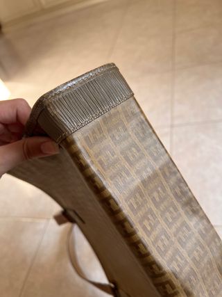 Borsa Fendi Grande Pelle Monogram Marrone Oro