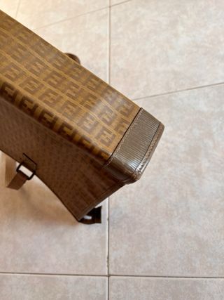 Borsa Fendi Grande Pelle Monogram Marrone Oro