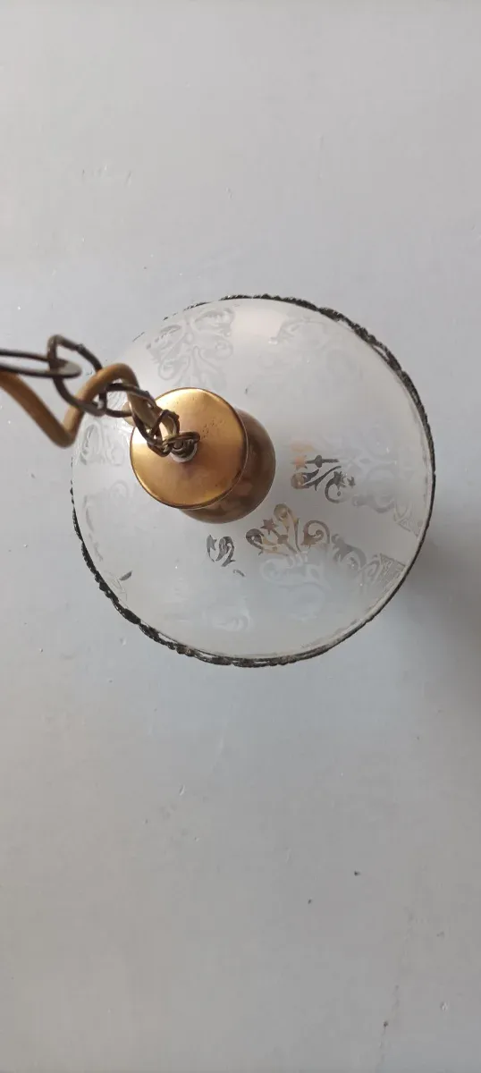 Lámpara de techo colgante cristal y metal