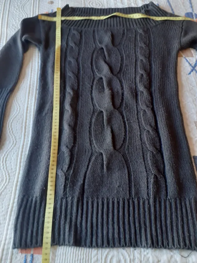 Jersey vestido Pull & Bear gris oscuro 