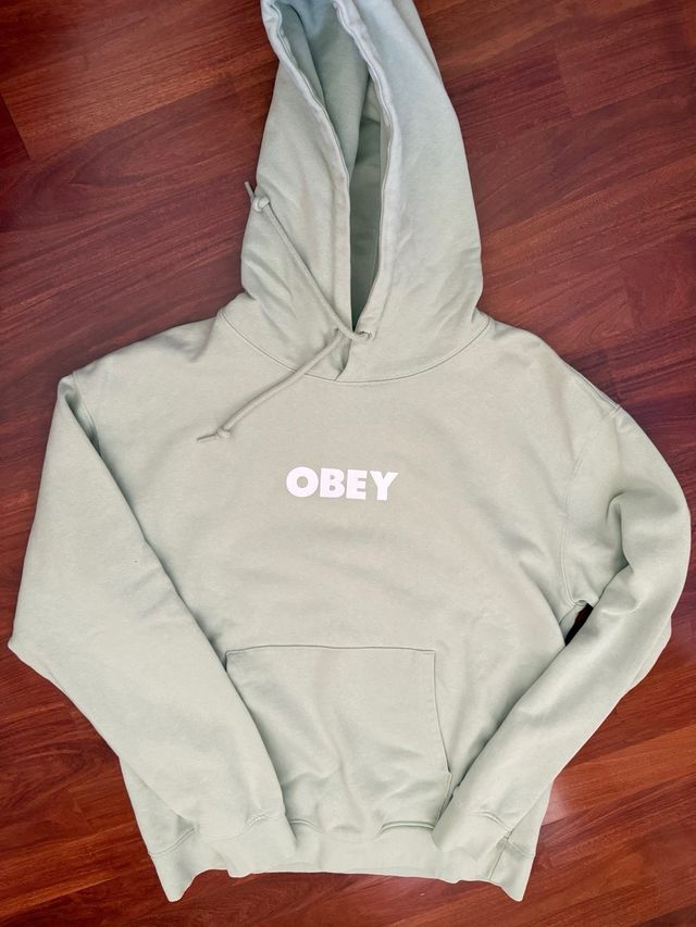 Felpa con cappuccio ragazzo Obey verde