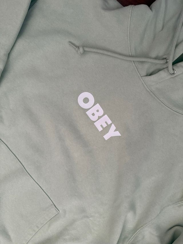 Felpa con cappuccio ragazzo Obey verde