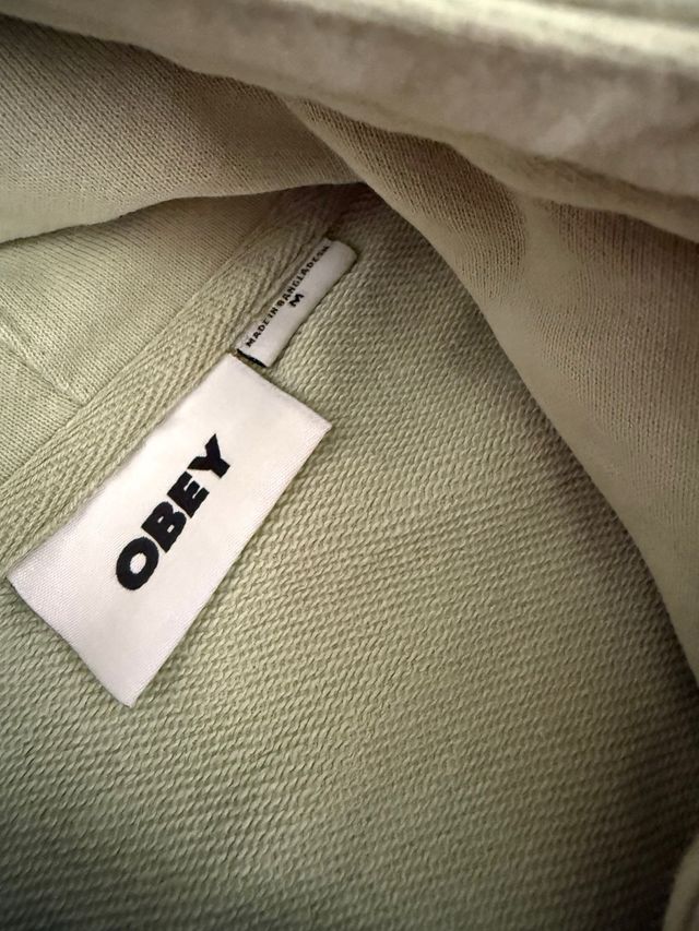 Felpa con cappuccio ragazzo Obey verde