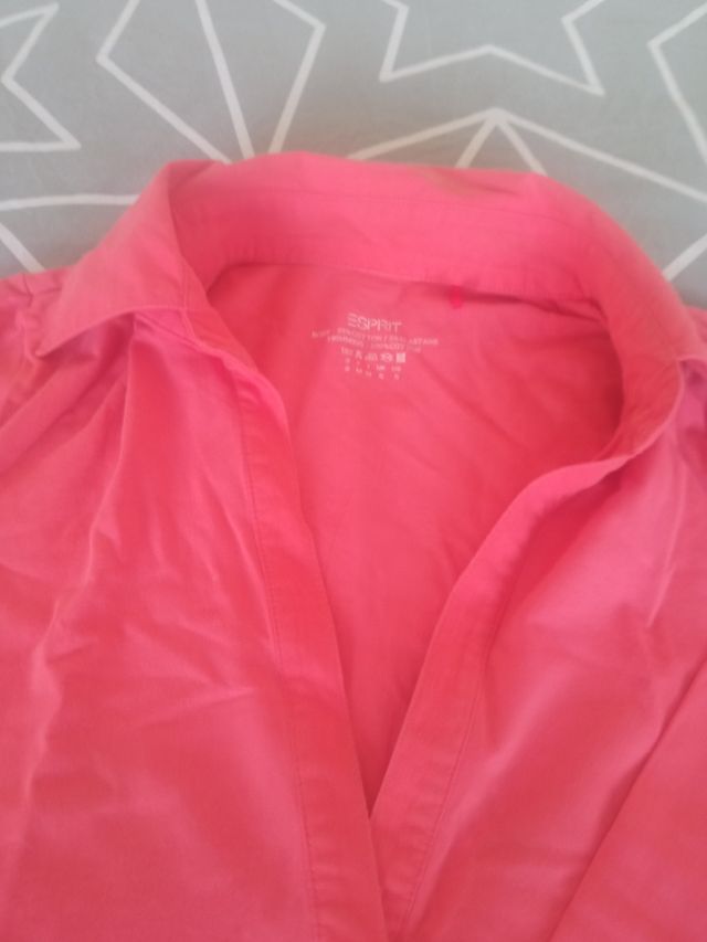 Camisa Esprit coral talla M y jersey fino pico