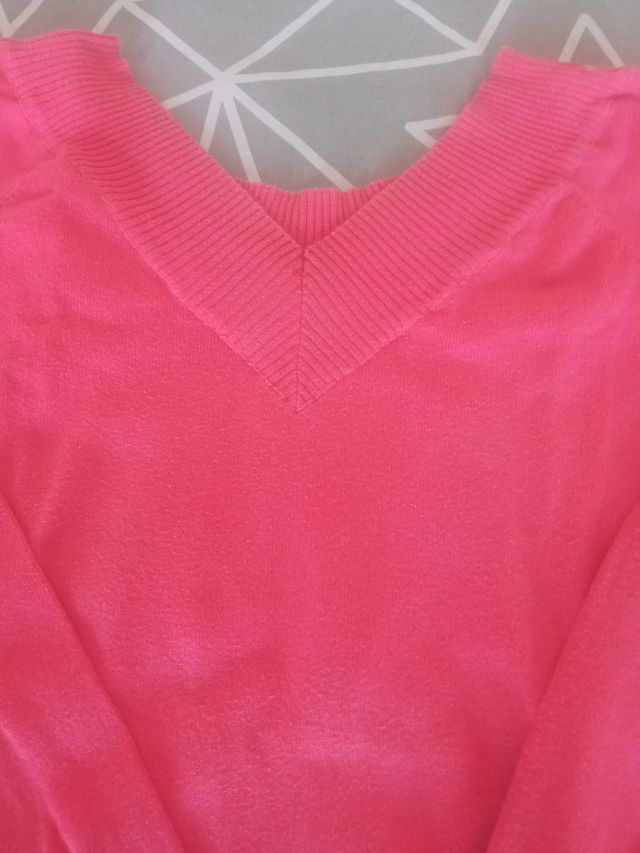 Camisa Esprit coral talla M y jersey fino pico