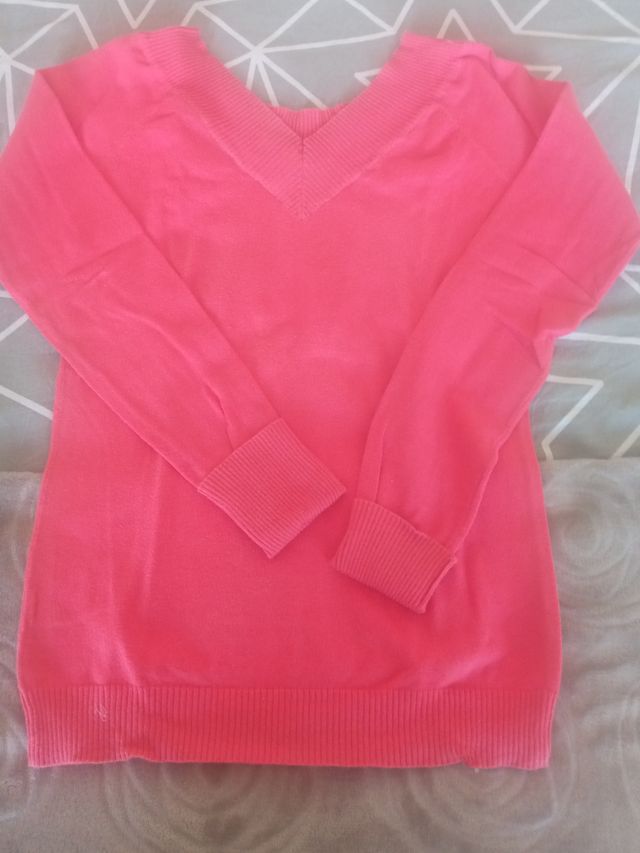 Camisa Esprit coral talla M y jersey fino pico