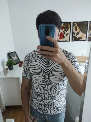 Camiseta Zara Estampada Talla S