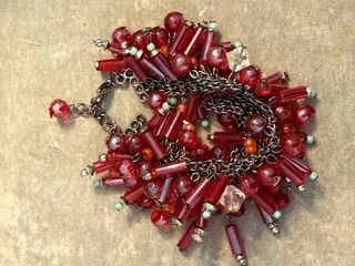 Pulsera Zara Roja y Plateada
