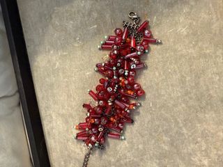 Pulsera Zara Roja y Plateada