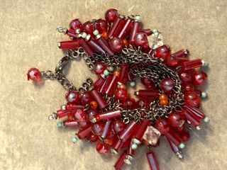 Pulsera Zara Roja y Plateada