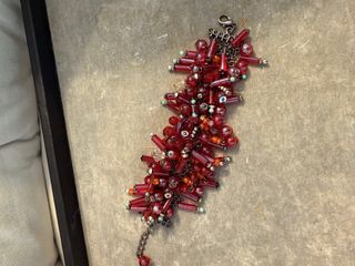 Pulsera Zara Roja y Plateada