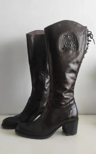 Botas acordonadas de cuero talla 39