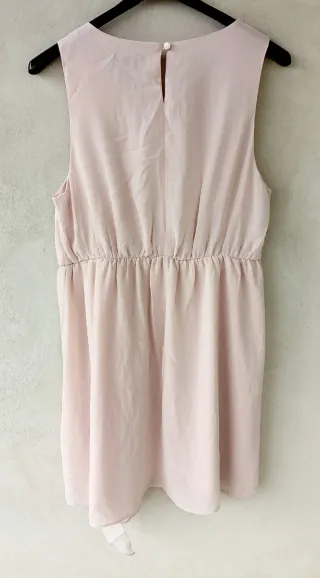 Abito elegante smanicato, donna, H&M, rosa, tg L