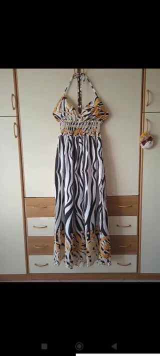 Vestito lungo fantasia donna