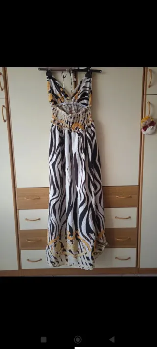 Vestito lungo fantasia donna