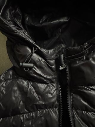 Zara Puffer Negro Plumas