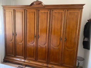 Dormitorio Matrimonio Clásico Nogal Tallado