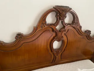 Dormitorio Matrimonio Clásico Nogal Tallado
