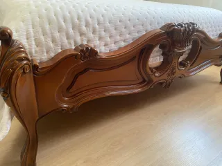 Dormitorio Matrimonio Clásico Nogal Tallado