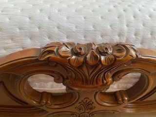 Dormitorio Matrimonio Clásico Nogal Tallado