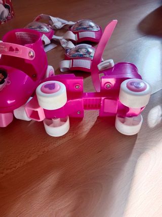 Patines Disney Princesas con Coderas y Rodilleras