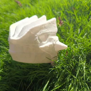 Cráneo Groudon Blanco 3D