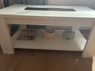 Mesa de centro elevable blanca