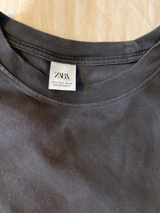 Camiseta Zara Gris Talla XL
