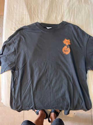 Camiseta Zara Gris Talla XL