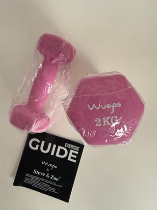 Mancuernas o pesas de marca Wveps 2kg (Par) rosas 