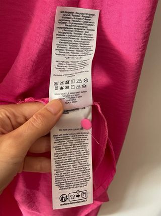 Blusa rosa ONLY manga larga peplum