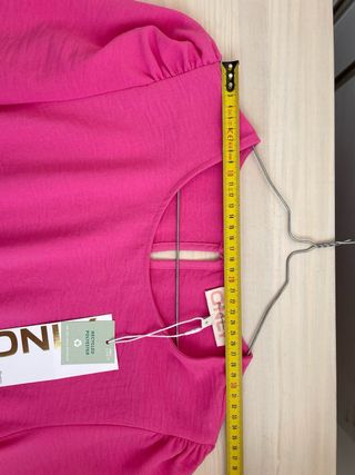 Blusa rosa ONLY manga larga peplum